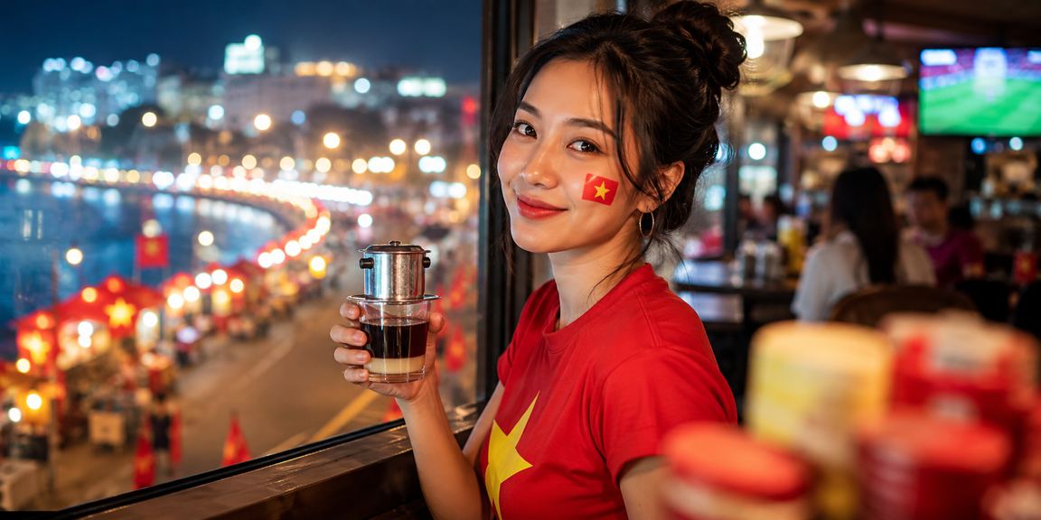 Người chơi cá cược bóng đá trên điện thoại tại Đà Lạt cùng tách cà phê